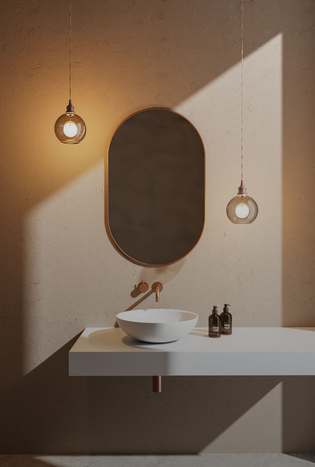 Waschtisch-aus-Mineralwerkstoff-mit-aufsatzbecken-und-spiegel