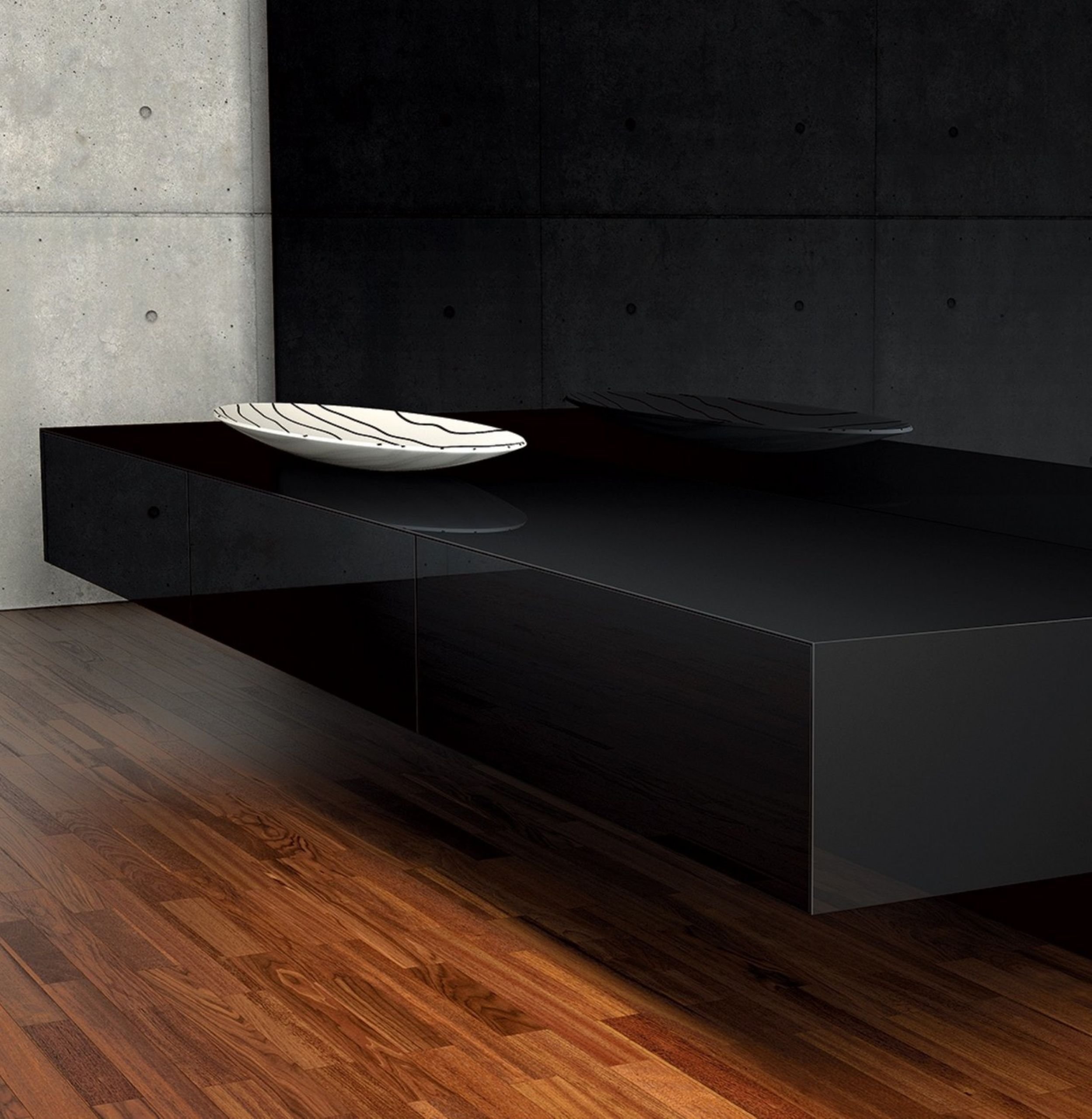 hochwertige-schwarze-theken-front