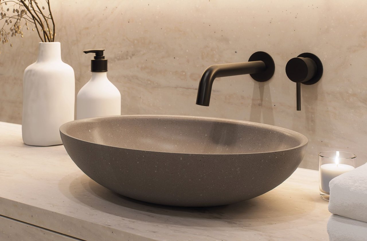 Hasenkopf-Becken-Mineralwerkstoff